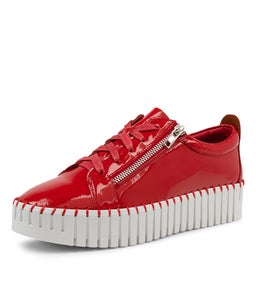BUMP DJ RED WHITE SOLE PATENT LEATHER