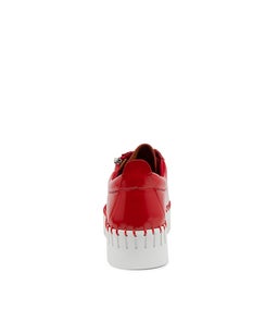 BUMP DJ RED WHITE SOLE PATENT LEATHER