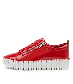 BUMP DJ RED WHITE SOLE PATENT LEATHER
