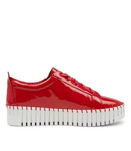BUMP DJ RED WHITE SOLE PATENT LEATHER