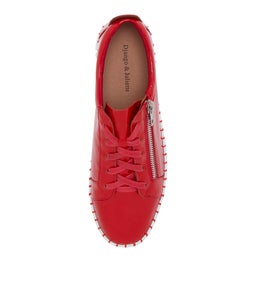 BUMP DJ RED WHITE SOLE PATENT LEATHER