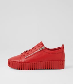Bump Red Leather Sneakers Bump Red Leather Sneakers