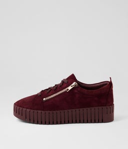 Bump Burgundy Suede Sneakers Bump Burgundy Suede Sneakers