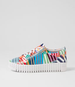 Bump Stripe White Patent Leather Sneakers Bump Stripe White Patent Leather Sneakers