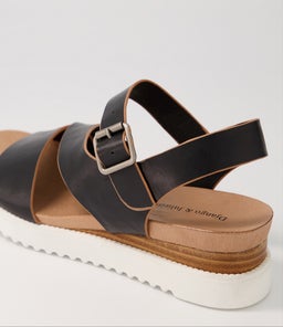 ALISA DJ BLACK WHITE SOLE LEATHER