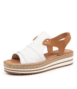 ALORA DJ WHITE DK TAN LEATHER