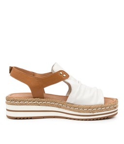 ALORA DJ WHITE DK TAN LEATHER