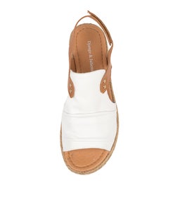 ALORA DJ WHITE DK TAN LEATHER