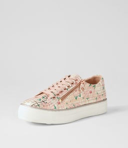 FROGGY DJ ROSE GOLD&PINK LINE CUT LEATHER