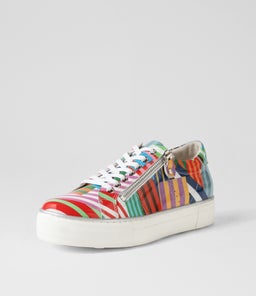 FROGGY DJ STRIPE WHITE SOLE PATENT LEATHER