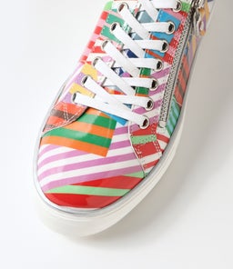 FROGGY DJ STRIPE WHITE SOLE PATENT LEATHER