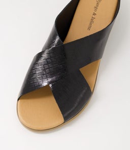 HARLI DJ BLACK SQUARES METALLIC LEATHER