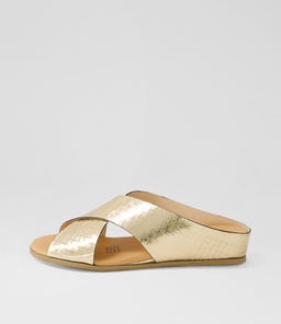 HARLI DJ GOLD SQUARES METALLIC LEATHER