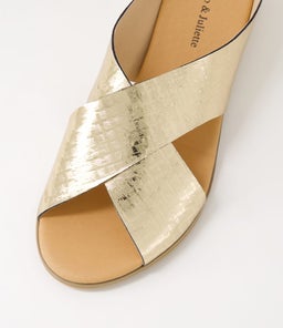 HARLI DJ GOLD SQUARES METALLIC LEATHER