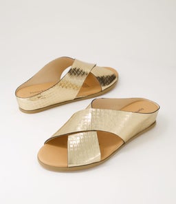 HARLI DJ GOLD SQUARES METALLIC LEATHER