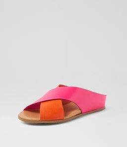 HARLI DJ NEW ORANGE HOT PINK LEATHER