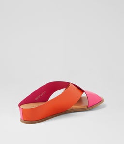 HARLI DJ NEW ORANGE HOT PINK LEATHER