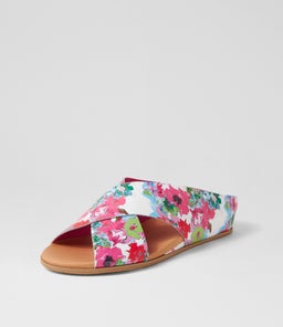 HARLI DJ BRIGHT POPPY PRINT LEATHER