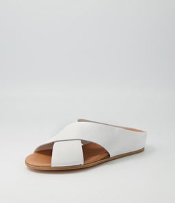 HARLI DJ WHITE LEATHER