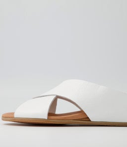 HARLI DJ WHITE LEATHER