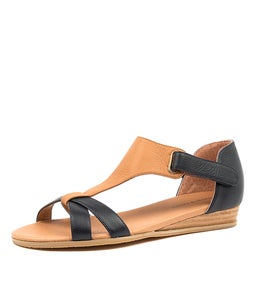 HAYZEL DJ NAVY DK TAN LEATHER