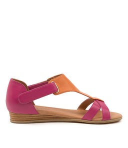 HAYZEL DJ FUCHSIA BRIGHT ORANGE LEATHER