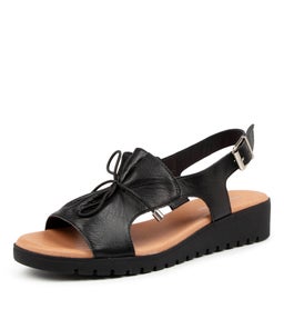 MALIKA DJ BLACK BLACK SOLE LEATHER