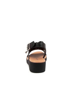 MALIKA DJ BLACK BLACK SOLE LEATHER
