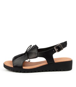 MALIKA DJ BLACK BLACK SOLE LEATHER