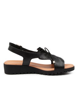 MALIKA DJ BLACK BLACK SOLE LEATHER