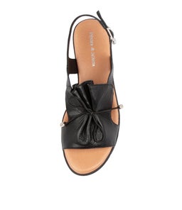 MALIKA DJ BLACK BLACK SOLE LEATHER