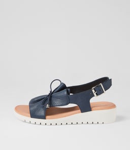MALIKA DJ NAVY WHITE SOLE LEATHER