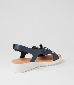 MALIKA DJ NAVY WHITE SOLE LEATHER