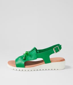 MALIKA DJ BRIGHT EMERALD WHITE SOLE LEATHER
