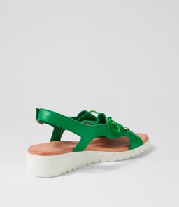 MALIKA DJ BRIGHT EMERALD WHITE SOLE LEATHER