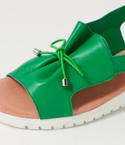 MALIKA DJ BRIGHT EMERALD WHITE SOLE LEATHER