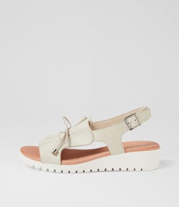 MALIKA DJ ALMOND WHITE SOLE LEATHER