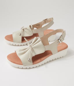 MALIKA DJ ALMOND WHITE SOLE LEATHER