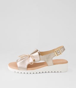 MALIKA DJ CHAMPAGNE WHITE SOLE LEATHER