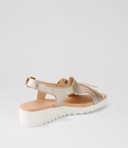 MALIKA DJ CHAMPAGNE WHITE SOLE LEATHER