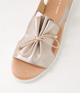 MALIKA DJ CHAMPAGNE WHITE SOLE LEATHER