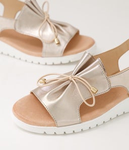 MALIKA DJ CHAMPAGNE WHITE SOLE LEATHER