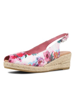 SANIARLY DJ POPPY PRINT NATURAL ROPE LEATHER