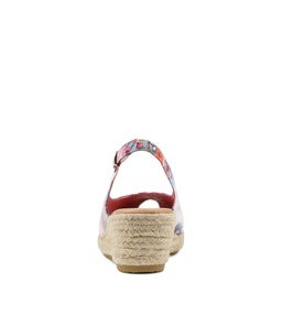 SANIARLY DJ POPPY PRINT NATURAL ROPE LEATHER