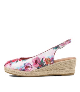 SANIARLY DJ POPPY PRINT NATURAL ROPE LEATHER
