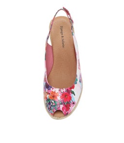 SANIARLY DJ POPPY PRINT NATURAL ROPE LEATHER