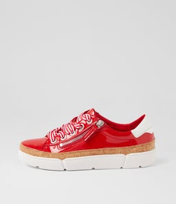 TORAYNE DJ RED WHITE PATENT MULTI