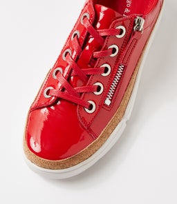 TORAYNE DJ RED WHITE PATENT MULTI
