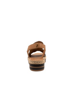 ALORA DJL BLACK DK TAN LEATHER