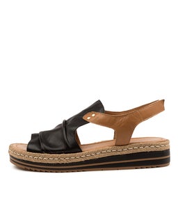 ALORA DJL BLACK DK TAN LEATHER